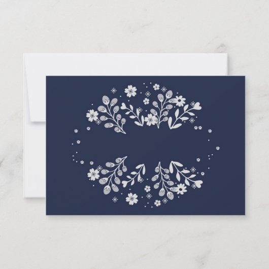 White Floral RSVP (Achterkant)