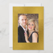 White Floral Rustic Barn Country Weddenfoto Kaart (Achterkant)