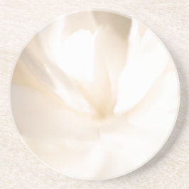 White Floral Sandstone Onderzetter