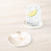 White Floral Sandstone Onderzetter (Zijkant)