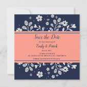White Floral Save the Date (Voorkant)