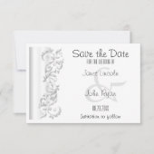 White Floral Save the Date Design (Voorkant)
