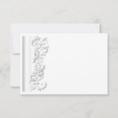 White Floral Save the Date Design (Achterkant)