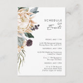 White Floral Schema van Evenementen Enclosure Kaar Informatiekaartje (Voorkant)