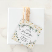 White Floral Silver Butterflies Princess Tiara Bedankjes Labels (In situ)