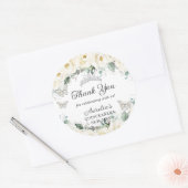 White Floral Silver Butterflies Princess Tiara Ronde Sticker (Envelop)