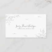 White Floral Simple Boho Event Planner Elegant Visitekaartje (Voorkant)