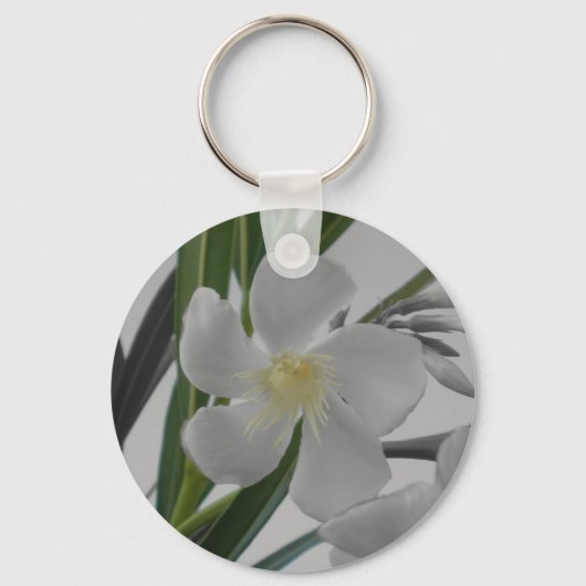 White Floral Sleutelhanger (Voorkant)