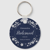 White Floral Sleutelhanger (Voorkant)