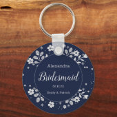 White Floral Sleutelhanger (Voorkant)