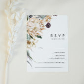 White Floral Song Request RSVP Card