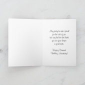 White Floral Specialized 60th Wedding Jubileum Kaart (Binnen)