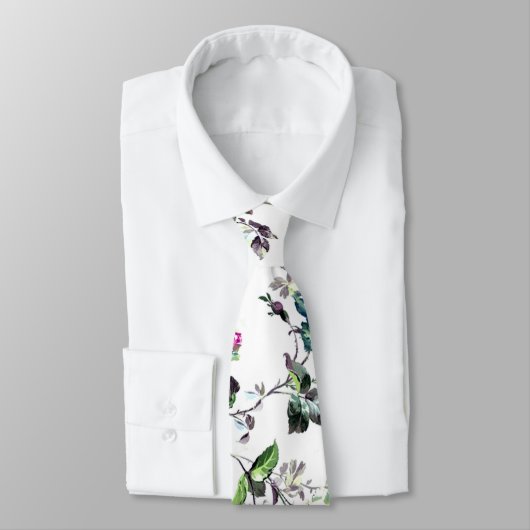 White Floral Stropdas (Gebonden)