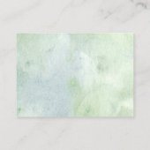 White Floral Succulent Baby shower Diaper Raffle Informatiekaartje (Achterkant)