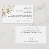 White Floral Summer Boho Enclosure Kaart (Voorkant / Achterkant)