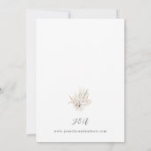 White Floral Summer Boho Kaart (Achterkant)