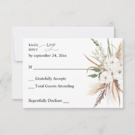 White Floral Summer Boho no Meal RSVP