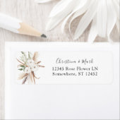 White Floral Summer Boho Return Address Etiket (Insitu)
