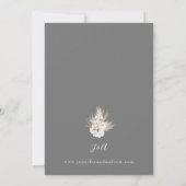 White Floral Summer Herfst Boho Kaart (Achterkant)