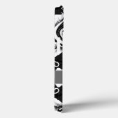 White Floral Swirl Lace Black Damascus Achtergrond Case-Mate iPhone Case (Achterkant / Rechts)