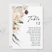 White Floral Table Number (Voorkant)