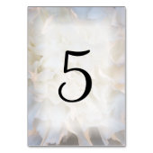 White Floral Table Numbers Kaart (Voorkant)