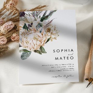 White Floral Uitnodiging tot Casual weddenschapp