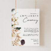 White Floral Unplugged Ceremony Poster