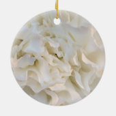 White Floral Verloving Keramisch Ornament (Achterkant)