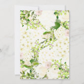 White Floral Vrijgezellenfeest Bingo Cards Kaart (Achterkant)