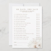 White Floral Vrijgezellenfeest Hij zei dat ze Kaar Kaart (Voorkant)