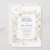 White Floral Vrijgezellenfeest Kaart (Voorkant)