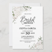 White Floral Vrijgezellenfeest Kaart (Voorkant)