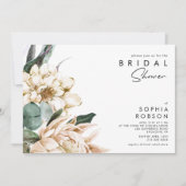 White Floral Vrijgezellenfeest Kaart (Voorkant)