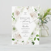 White Floral Vrijgezellenfeest Kaart (Staand voorkant)