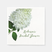 White Floral Vrijgezellenfeest Napkins Servet (Voorkant)