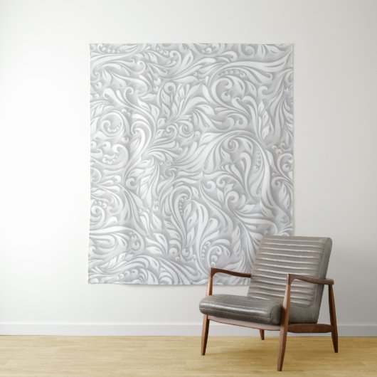 White Floral Wandkleed (In situ)