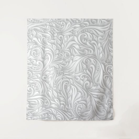 White Floral Wandkleed (Voorkant)