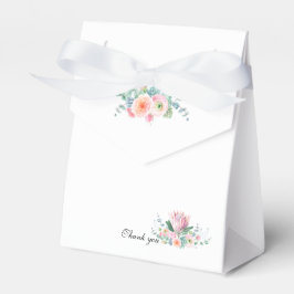 White Floral Watercolor Wedding Favor Box Bedankdoosjes