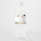 White Floral Waterfles Etiket (Voorkant)