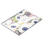 White Floral Waterverf Name LastName notebook Notitieboek (Linkerzijde)