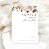 White Floral Wedding Advice Kaart