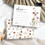 White Floral Wedding Advice Kaart<br><div class="desc">Deze stijlvolle en elegante Kaart voor huwelijksadviezen is voorzien van prachtige,  met de hand geschilderde waterverf wildbloemen die zijn gerangschikt in een mooie bouquet die perfect is voor lente-,  zomer- of valbruiloften. Zoek overeenkomende objecten in het Witte Boho Wildflower Wedding Collectie.</div>