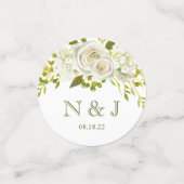 White Floral Wedding Confetti (Kleine voorkant)