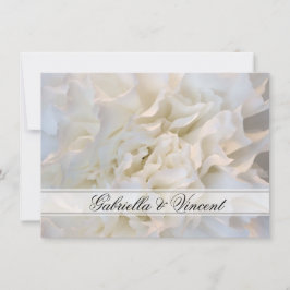 White Floral Wedding Flat Stationery Note Kaart Notitiekaartje