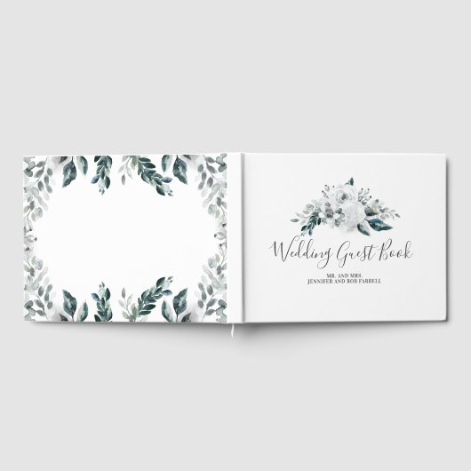 White Floral Wedding Gastenboek (Volledig)
