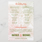 White Floral Wedding Programme (Achterkant)