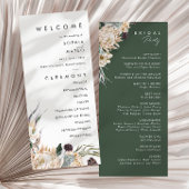 White Floral Wedding Programme Programmakaart