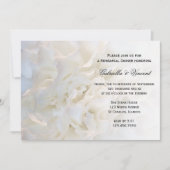 White Floral Wedding Rehearsal Dinner Kaart (Voorkant)