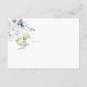 White Floral Wedding Rsvp Online met QR-code scann Informatiekaartje (Achterkant)